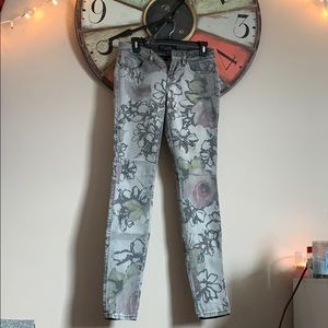 Guess, floral print jeans